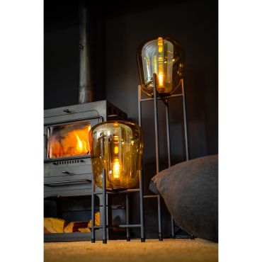 ETH Benn - vloerlamp - Ø 33 x 127 cm - zwart en goud