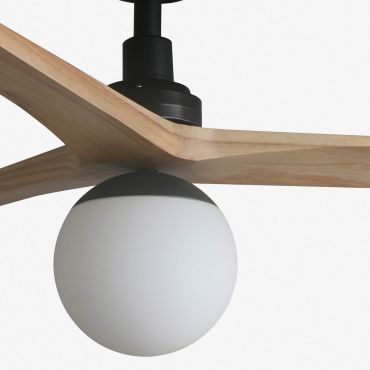 Faro Klim M - plafondventilator met licht - Ø 125 cm - mat zwart en den