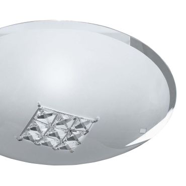 Searchlight Flush - wand/plafondlamp - Ø 30 x 10 cm - wit