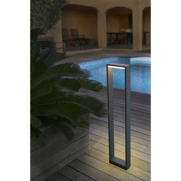 Faro Alp - tuinpaal - 15 x 6 x 80 cm - 7W LED incl. - IP54 - donkergrijs