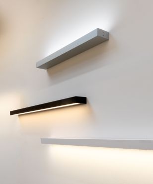 Lichtkoning Wall Line - wandlamp - 3,3 x 7 cm profiel - 19,2W LED per meter - alu - IP65 ledstrip en driver