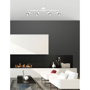 Nova Luce Base - opbouwspot 4L - 51 x 8 x 10,9 cm - mat wit