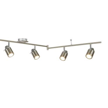 Searchlight Samson - opbouwspot 6L - 180 x 13 x 19,5 cm - IP44 - satijn zilver