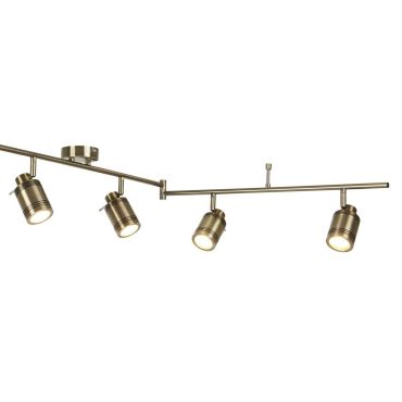 Searchlight Samson - opbouwspot 6L - 180 x 13 x 19,5 cm - IP44 - antiek messing