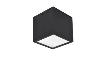Lutec Gemini - buiten plafondlamp LED - 8,5 x 8,5 x 8,5 cm - 7W LED incl. - IP65 - mat zwart