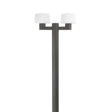 Faro Muffin – lantaarnpaal - 57 x 18,4 x 211,5 cm - IP44 - donkergrijs