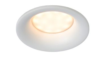 Lucide Ziva - inbouwspot - Ø 84 mm, Ø 75 mm inbouwmaat - IP44 - wit