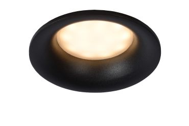Lucide Ziva - inbouwspot - Ø 84 mm, Ø 75 mm inbouwmaat - IP44 - zwart