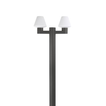 Faro Mistu – lantaarnpaal 2L – 56 x 18,4 x 215 cm - IP44 - donkergrijs