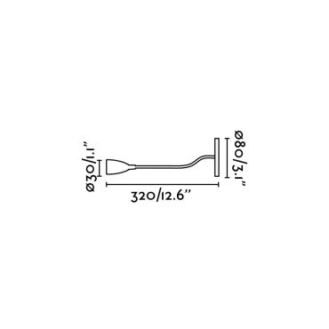 Faro Loke - wandverlichting - 32 x 8 cm - 3W LED incl. - glanzend chroom