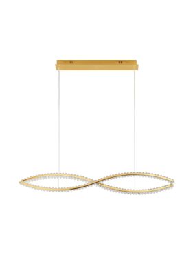 Nova Luce Aurelia - hanglamp - 120 x 16 x 150 cm - 95W dimbare LED incl. - goud