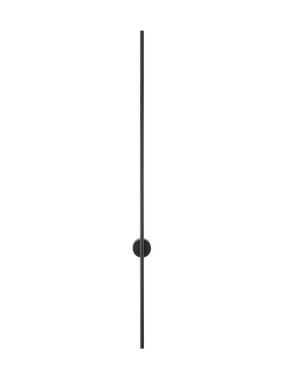 Nova Luce Aden - wandlamp - 1,5 x 6,5 x 120 cm - 20W LED incl. - zandzwart