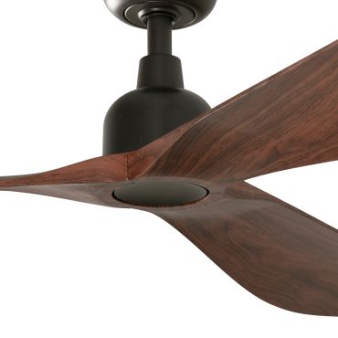 Faro Outwood L - plafondventilator - Ø 150 cm - IP44 - zwart en donker walnoot