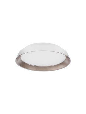 Nova Luce Vela - plafondlamp - Ø 45 x 9,5 cm - 30W dimbare  LED incl. - zandwit en koffie
