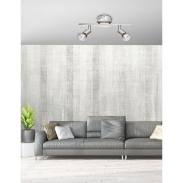 Nova Luce Base - opbouwspot 2L - 31 x 8 x 10,9 cm - satijn nikkel