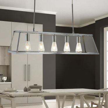 Searchlight Voyager - hanglamp - 90 x 20 x 100 cm - chroom