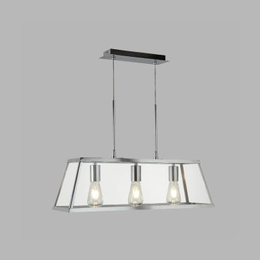 Searchlight Voyager - hanglamp - 65 x 20 x 100 cm - chroom