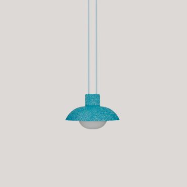 New Garden Syros - oplaadbare hanglamp op batterij met afstandsbediening - Ø 20 x 9,5 cm - 9W dimbare LED incl. - IP54 - gerecycled blauw