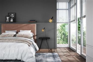 Searchlight Dulwich - staanlamp - Ø 30 x 152 cm - zwart