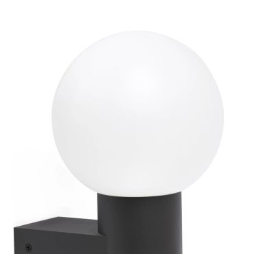 Faro Moon - wandverlichting - 18 x 19,5 x 26 cm - IP44 - donkergrijs