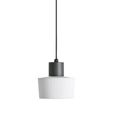 Faro Muffin - hanglamp - Ø 22 x 155 cm - IP44 - donkergrijs