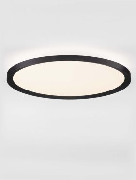Nova Luce Aoton - plafondlamp - Ø 40 x 5 cm - 35W dimbare LED incl. - zandzwart