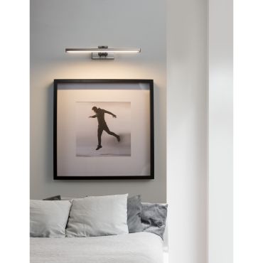 Nova Luce Marnell - wandverlichting - 37,6 x 20,5 x 5,5 cm - 12W LED incl. - nikkel