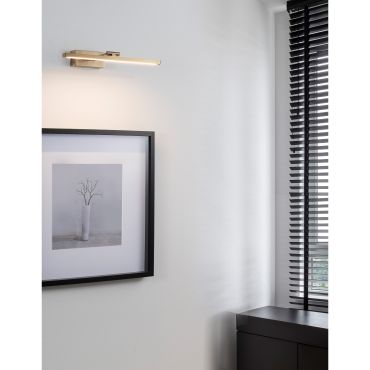 Nova Luce Marnell - wandverlichting - 37,6 x 20,5 x 5,5 cm - 12W LED incl. - antiek messing