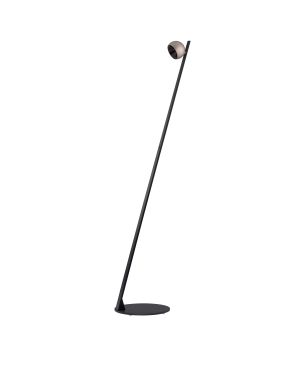 Nova Luce Lusa - vloerlamp - Ø 30 x 146,5 cm - 6W dimbare LED incl. - Moca-koffie en zwart
