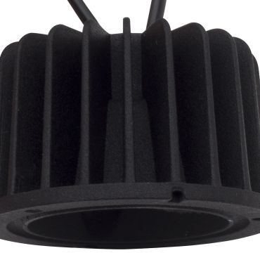 Nova Luce Cob - LED module - Ø 6,3 x 3,8 cm - 10W LED incl. niet dimbaar - IP44 - zwart - warmwitte lichtkleur