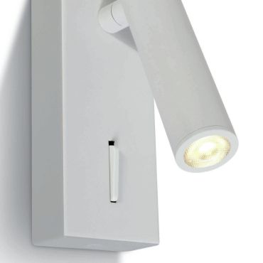 ONE Light Reading Spots - wandverlichting met schakelaar - 5 x 2,5 x 12 cm - 3W LED incl. - wit