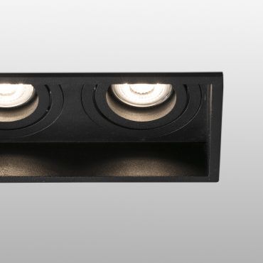 Faro Hyde - inbouwspot - 89 x 89 mm, 165 x 83 mm inbouwmaat - mat zwart