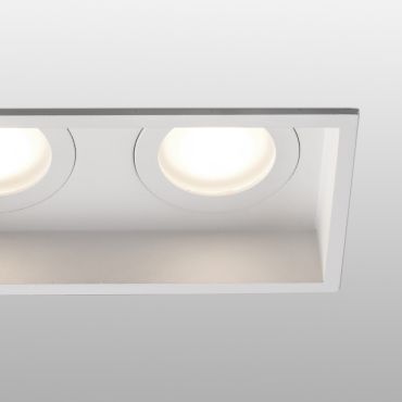 Faro Hyde - inbouwspot - 89 x 89 mm, 165 x 83 mm inbouwmaat - IP44 - mat wit