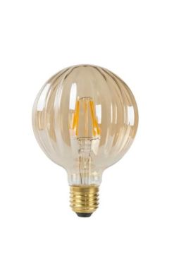 Lucide Led Filament Lamp -Ø 9,5 x 13,5 cm - E27 - 6W  niet dimbaar - amber