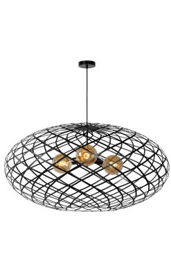 Lucide Wolfram - hanglamp - Ø 100 x 550 cm - zwart