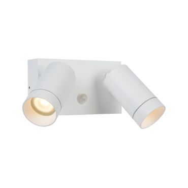 Lucide Taylor - buiten wandverlichting met sensor - 18 x 10 x 15,6 cm - IP44 - wit