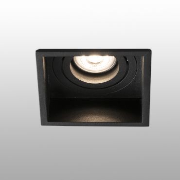 Faro Hyde - inbouwspot - 89 x 89 mm, 83 x 83 mm inbouwmaat - mat zwart