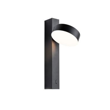 VK Lighting Lopi  - leeslamp met schakelaar - Ø 9,8 x 29,8 cm - 8W LED incl. - zwart