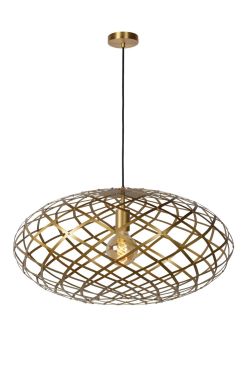 Lucide Wolfram - hanglamp - Ø 65 x 162 cm - mat goud