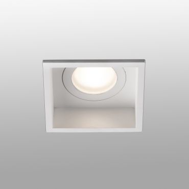 Faro Hyde - inbouwspot - 89 x 89 mm, 83 x 83 mm inbouwmaat - IP44 - mat wit