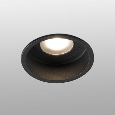 Faro Hyde - inbouwspot - Ø 89 mm, Ø 83 mm inbouwmaat - IP44 - mat zwart