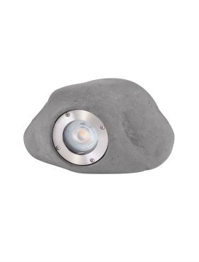 Nova Luce Petra - tuinpaal - 20 x 12 x 14 cm - IP65 - grijs