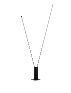 Nova Luce Kimolia - vloerlamp - Ø 22 x 180,7 cm - 49W dimbare LED incl. - mat zwart