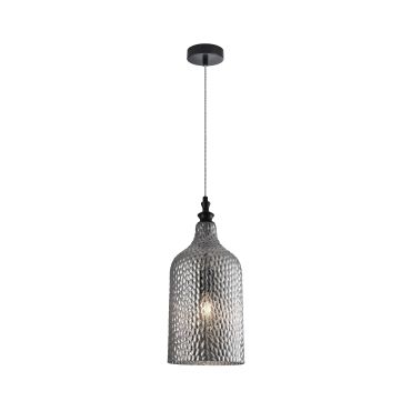 SHOWROOMMODEL - Nova Luce Marou - hanglamp - Ø 19,5 x 120 cm - glimmend grijs en mat zwart