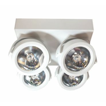 Artdelight Dutchess LED - opbouwspot 4L - 25 x 25 x 17,5 cm - 4 x 13 W dimbare LED incl. - wit