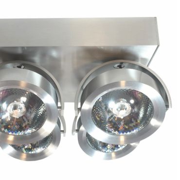 Artdelight Dutchess LED - opbouwspot 4L - 25 x 25 x 17,5 cm - 4 x 13W dimbare LED incl. - aluminium