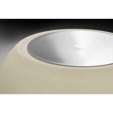 Faro Moy - wand/plafondverlichting - Ø 14 x 13 cm - 4W LED incl. - IP44 - satijn aluminium
