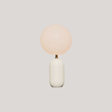 New Garden Monica 50 - oplaadbare tafellamp op batterijen met afstandsbediening - Ø 25 x 51,3 cm - 7W LED incl. - IP54 - beige