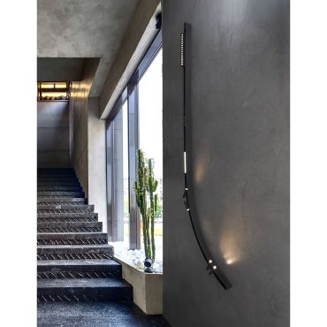 Nova Luce Curve - curve spoor 72 graden - 120 x 4,1 x 7,5 cm - zandzwart