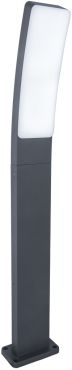 Lutec Kira - tuinpaal - 12 x 11,4 x 74 cm - 17,3W LED incl. - IP54 - donkergrijs - wit